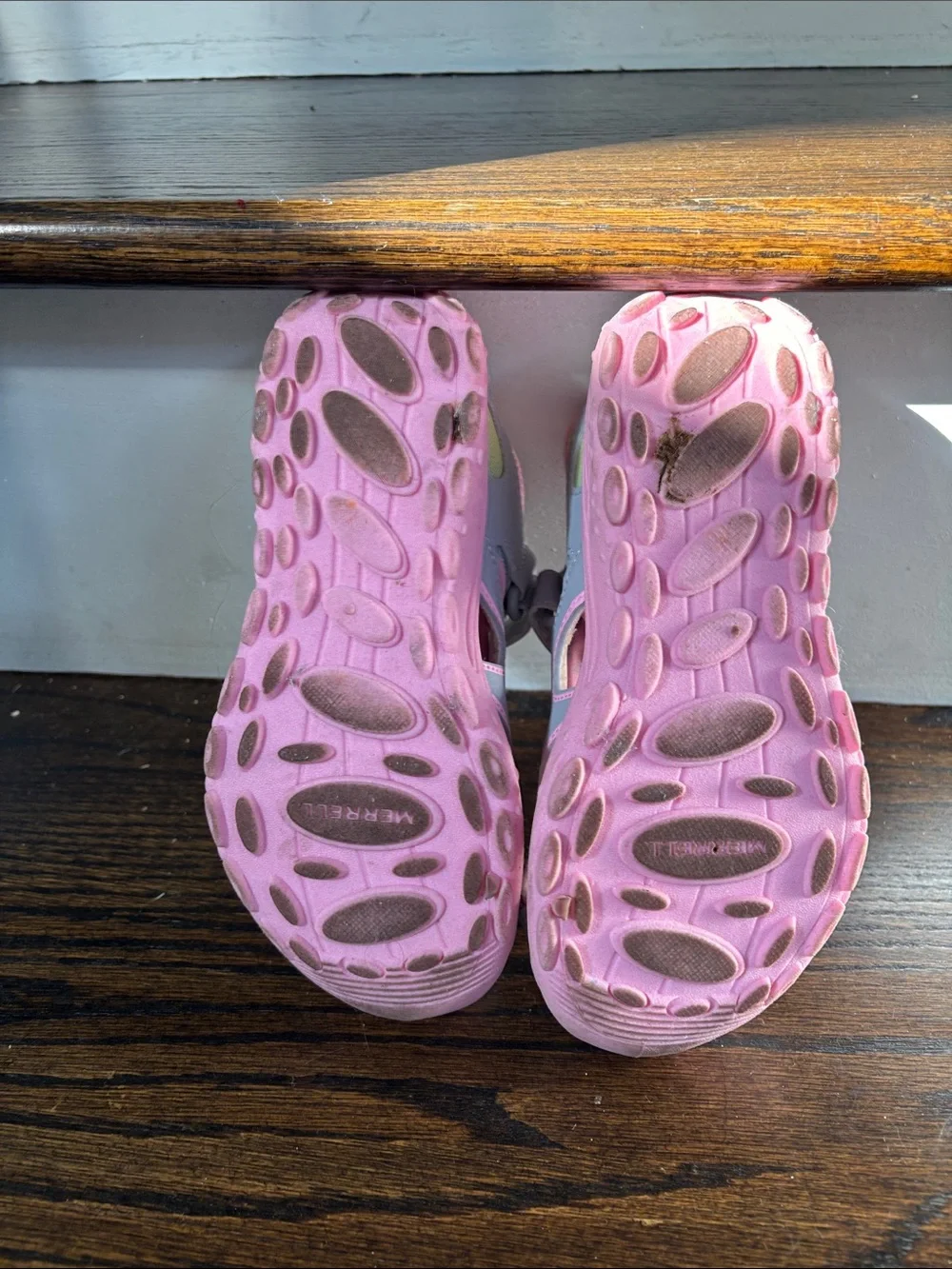 Merrell Kids Pink and Gray Active Closed-Toe Sandals